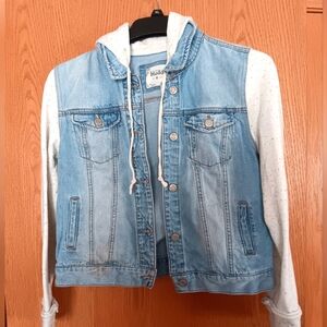Women's size medium,  Mudd hooded jean jacket